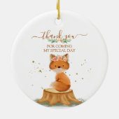 Wildlife Animal Fox Flower two sided Keramisch Ornament (Achterkant)