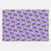 Wildlife Animal Leopard Lion Zebra Kerst Inpakpapier Vel (Voorkant 3)