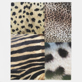 Wildlife Animal Print Throw Blanket Zebra Cheetah Fleece Deken (Voorkant)