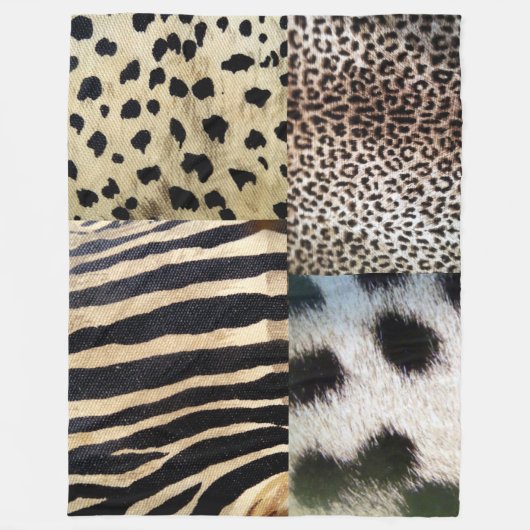 Wildlife Animal Print Throw Blanket Zebra Cheetah Fleece Deken (Voorkant)