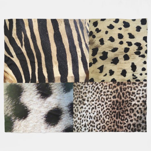 Wildlife Animal Print Throw Blanket Zebra Cheetah Fleece Deken (Voorkant (Horizontaal))