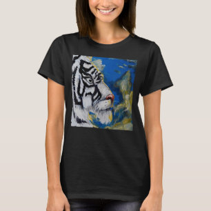 Wildlife Animal Tiger White gebergte T-shirt