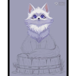 wildlife animals winter to spring :Fox & Rabbit Hangend Wandkleed