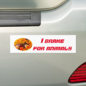 Wildlife Art Autumn Fox I Brake for Animals Bumpersticker (Op auto)
