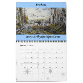 Wildlife Art Calendar Art van David Paul Kalender (Feb 2026)