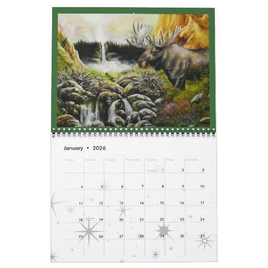 Wildlife Art Calendar Art van David Paul Kalender (Jan 2026)