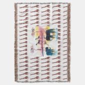 Wildlife Art Elephant, Giraffes Deken (Voorkant Verticaal)
