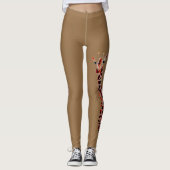 Wildlife Art Funny Giraffe Leggings (Voorkant)