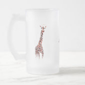 Wildlife Art Giraffes Aangepaste naam Matglas Bierpul (Links)