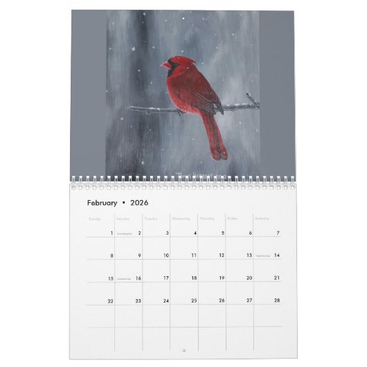 Wildlife Art Kalender (Feb 2026)