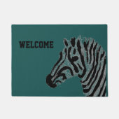 Wildlife Art Zebra Welkom Deurmat (Voorkant)