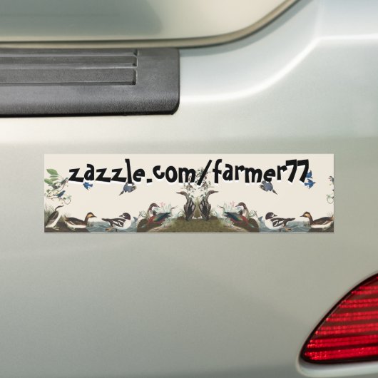 Wildlife Artwork Audubon Collage Bumpersticker (Op auto)