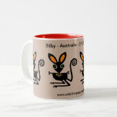 Wildlife - Aussie BILBY - Natuur - Ecologie Tweekleurige Koffiemok (Voorkant links)
