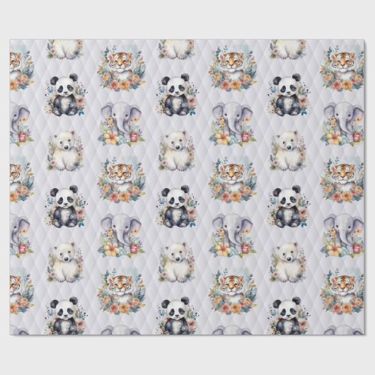 Wildlife Babies Cadeaupapier (Vlak)
