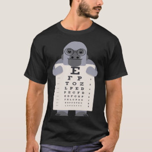 Wildlife Baby Gorilla Eye Chart Artistic A T-shirt