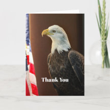 Wildlife Bald Eagle American Flag