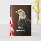 Wildlife Bald Eagle Amerikaanse vlag Foto sympathi Kaart (Gele Bloem)