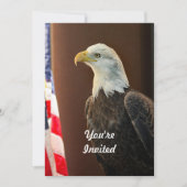 Wildlife Bald Eagle Amerikaanse vlag foto verjaard Kaart (Voorkant)