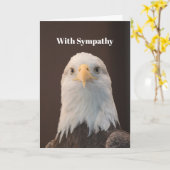 Wildlife Bald Eagle Portret Foto Sympathie Kaart (Gele Bloem)