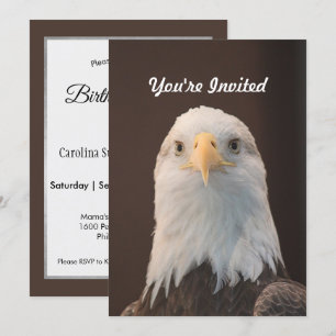 Wildlife Bald Eagle Portret Foto Verjaardag Kaart