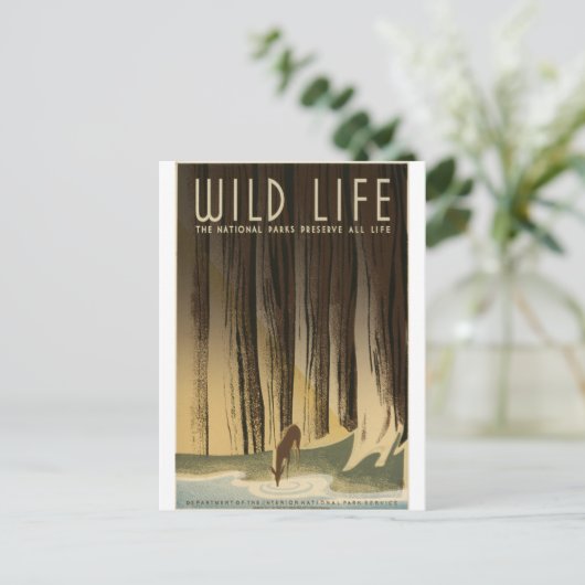 Wildlife behouden briefkaart (Staand voorkant)