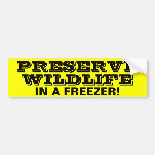 WILDLIFE BESCHERMEN BUMPERSTICKER (Voorkant)