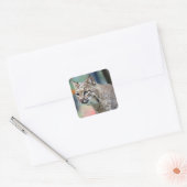 Wildlife Bobcat Photo Vierkante Sticker (Envelop)