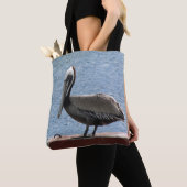 Wildlife Brown Pelican Water Foto Tote Bag (Dichtbij)