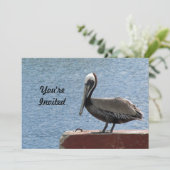Wildlife Bruin Pelikaan Water Foto Verjaardag Kaart (Staand voorkant)