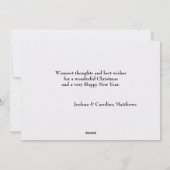 Wildlife Buffalo Sneeuw Foto Kerst Flat Feestdagenkaart (Achterkant)