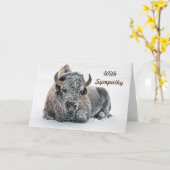 Wildlife Buffalo Sneeuwfotosympathie Kaart (Gele Bloem)