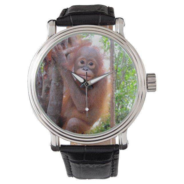Wildlife Charity Baby Orangutan Horloge (Voorkant)