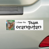 Wildlife Cheerleader : Team Orangutan Bumpersticker (Op auto)