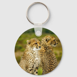 Wildlife Cheetah Foto Sleutelhanger
