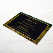 Wildlife Cheetah Pair Birthday Gold Folie Uitnodiging (Gedraaid)