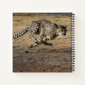 Wildlife Cheetah Running Photo Notitieboek (Achterkant)
