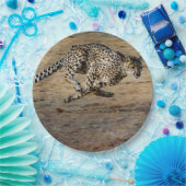 Wildlife Cheetah Running Photo Papieren Bordje (Feest)