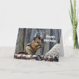 Wildlife Chipmunk Animal Photo Birthday Kaart