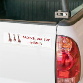Wildlife Conservation Message Giraffe Bumpersticker (Op Truck)