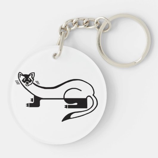 Wildlife - Cool Black-footed FERRET - Natuur - Sleutelhanger (Achterkant)
