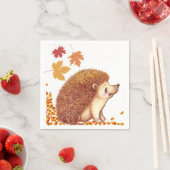 Wildlife Cute Egel paper napkin. Thanksgiving Servet (Insitu)