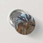 Wildlife Deer Bossen Foto Ronde Button 3,2 Cm (Voorkant /achterkant)