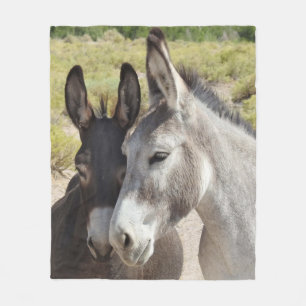 Wildlife deken, wilde burros, natuur, dieren fleece deken