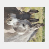 Wildlife deken, wilde burros, natuur, dieren fleece deken (Voorkant (Horizontaal))