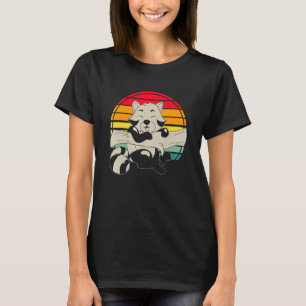 Wildlife Dier Chinees Bos Retro Rode Panda T-shirt