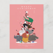 Wildlife Dieren Kerstboom Feestdagenkaart (Voorkant)