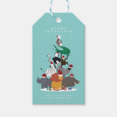 Wildlife Dieren Kerstboomvakantie Cadeaulabel (Voorkant)