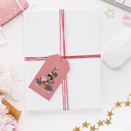 Wildlife Dieren Kerstboomvakantie Cadeaulabel