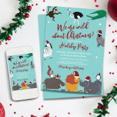 Wildlife Dieren Kerstfeest Kaart