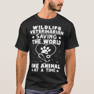 Wildlife Dierenarts Het redden van het Wereld Dier T-shirt